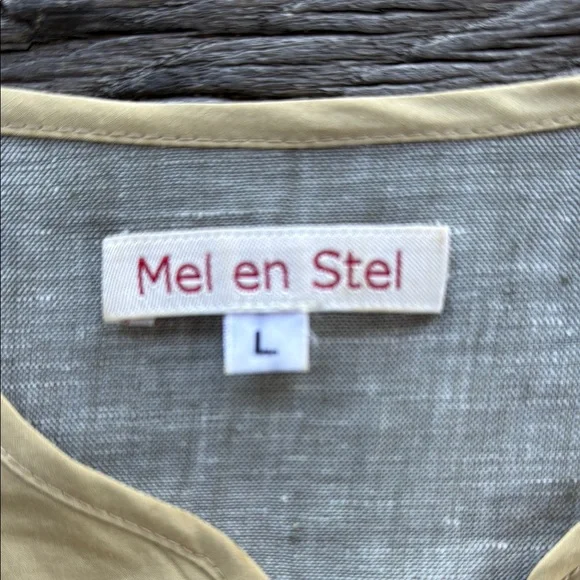 Mel en Stel Sleeveless Gray and Beige Top - Picture 5 of 6